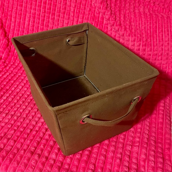 Other - Brown Fabric Storage Bin Basket